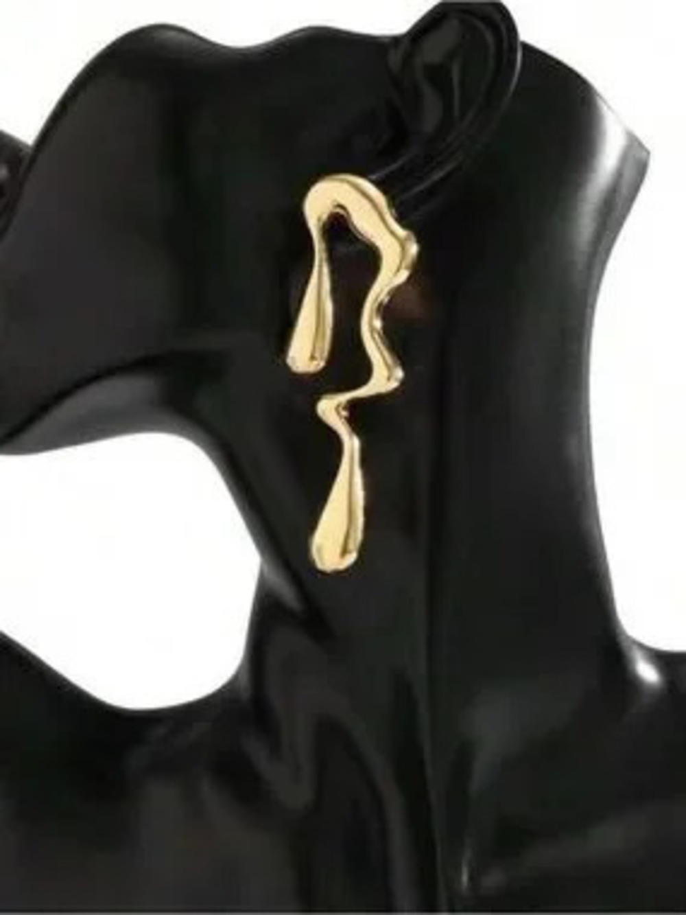Gold Abstract Drop Earrings